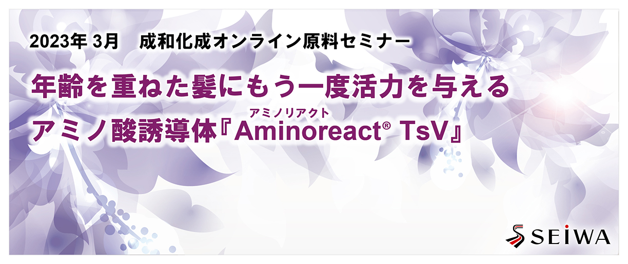 年齢を重ねた髪にもう一度活力を与えるアミノ酸誘導体「Aminoreact TsV」